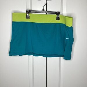 Ladies Nike Athletic Skort teal/yellow‎ XL